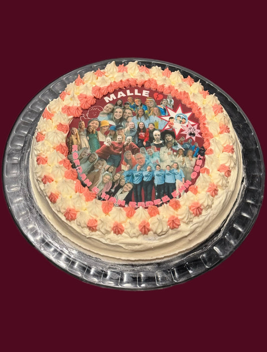 Kakebilde av sukkerpapir - Innhold og informajson