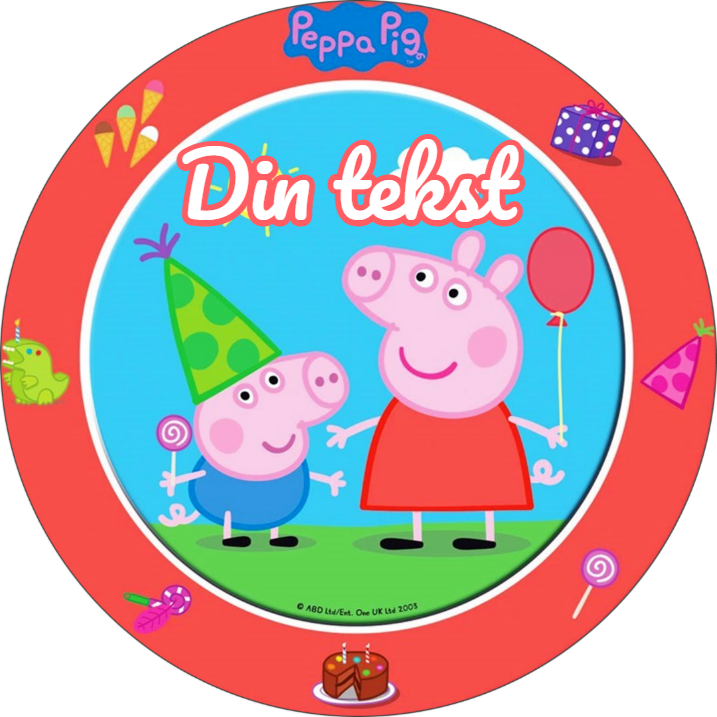 Peppa Gris 3 spiselig kakebilde