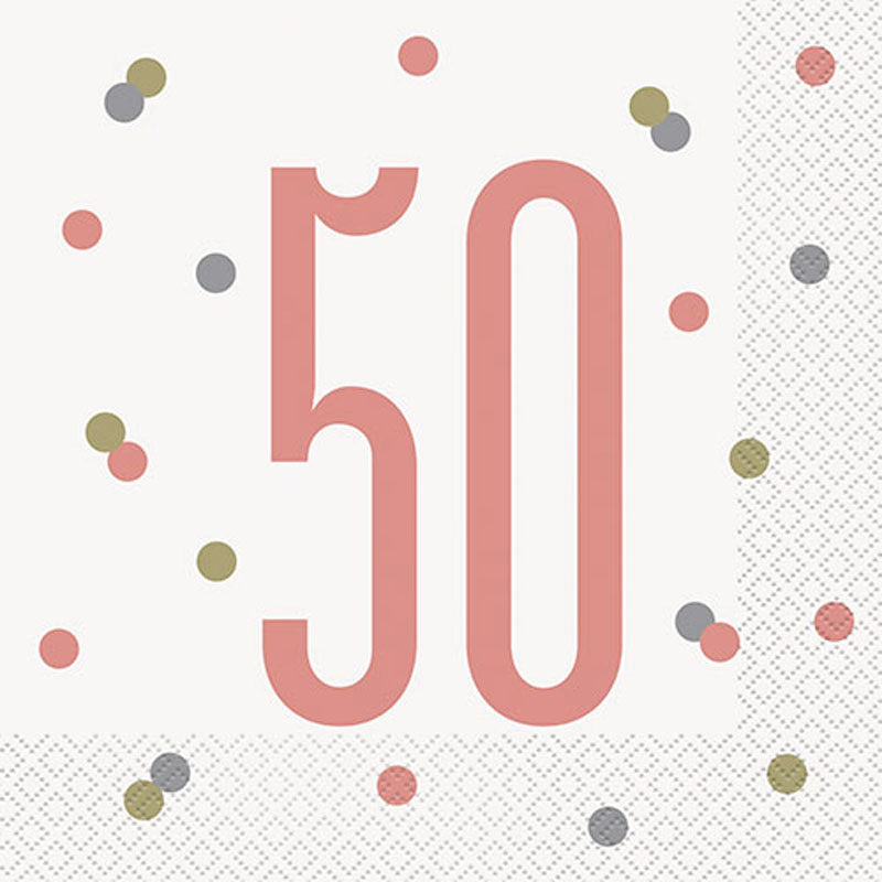 50-Årsdag servietter, 16 stk
