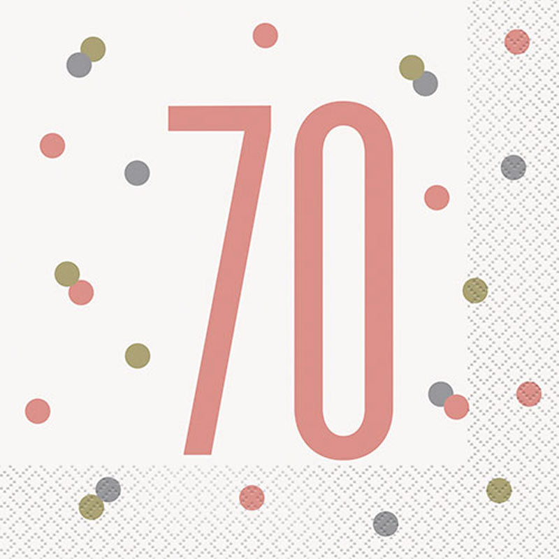 70-Årsdag servietter, 16 stk