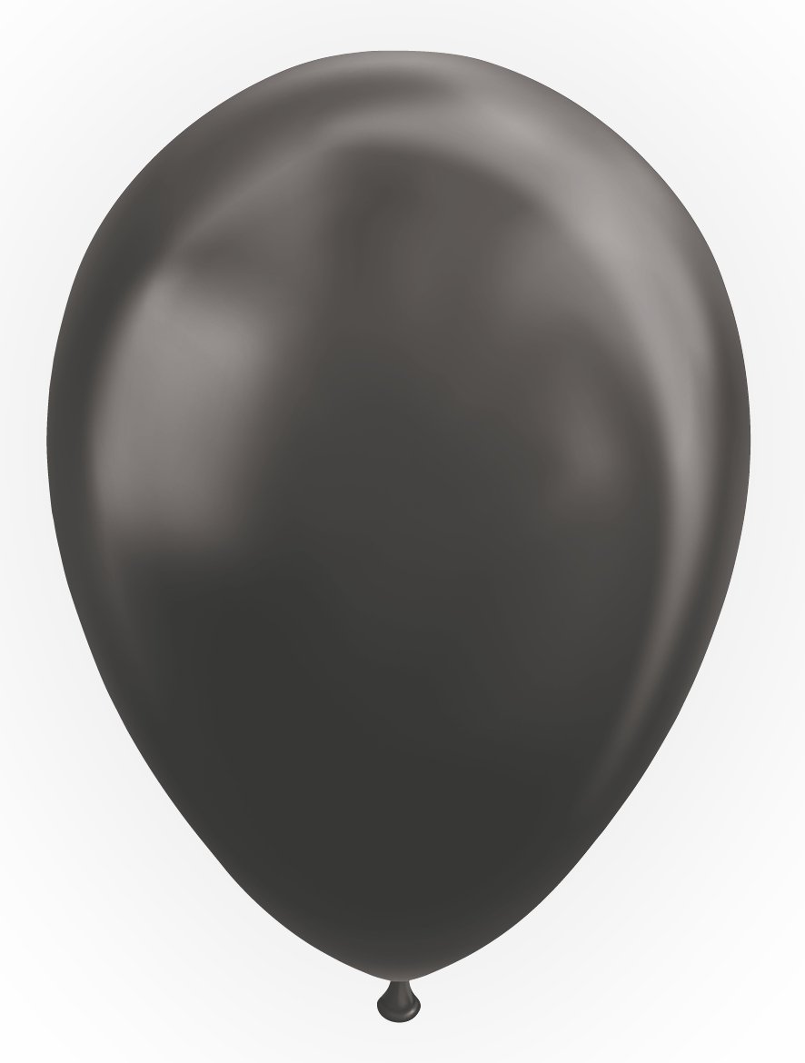 Ballonger, Metallic Black, 10 stk