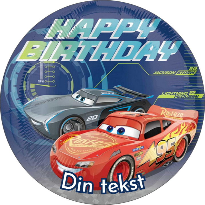 Biler 2 spiselig kakebilde