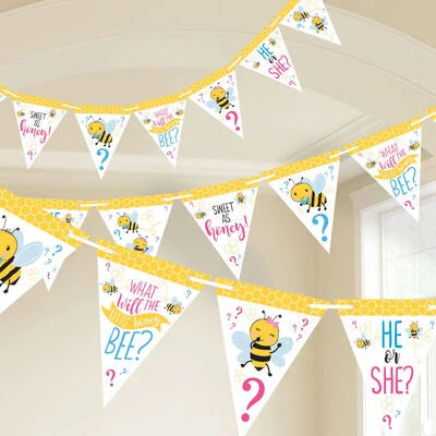 Gender Reveal Bannere - What Will The Little Honey Bee? 457 cm