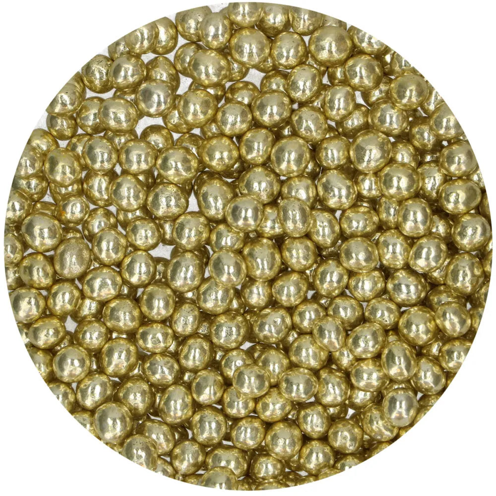 Strøssel, Gul (Yellow) Metallic Sjoko Perler, 60g