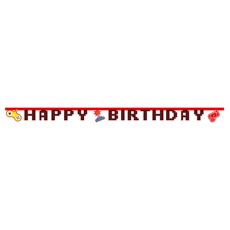 Gaming, Happy Birthday Banner, 2m