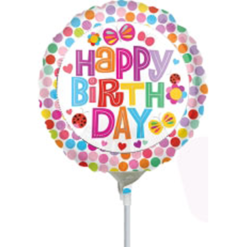 Blomst Folieballong «Happy Birthday» , 1 stk