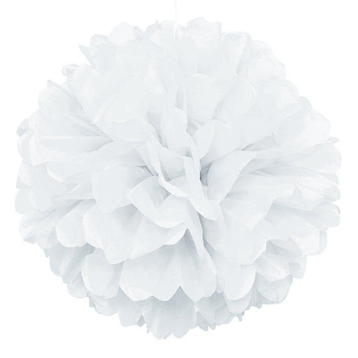 Hvit puff ball, 40 cm