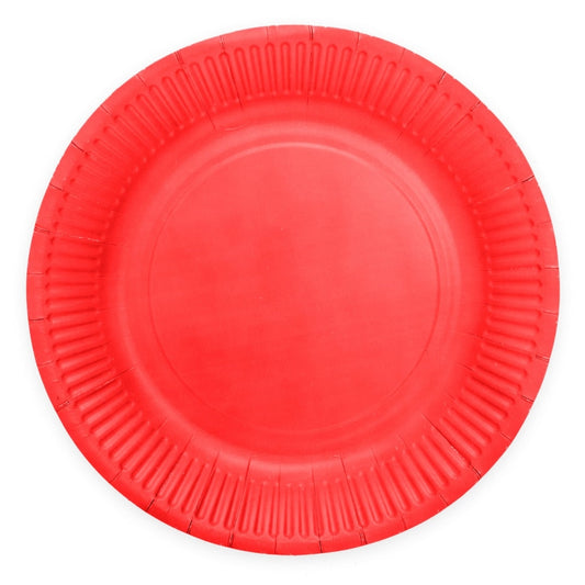 Røde Tallerken/ fat / asjett, 8 stk