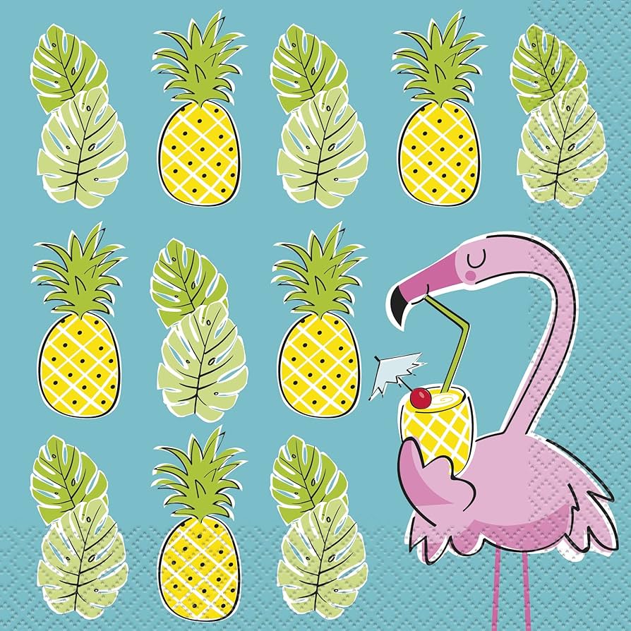 Flamingo servietter, 20 stk