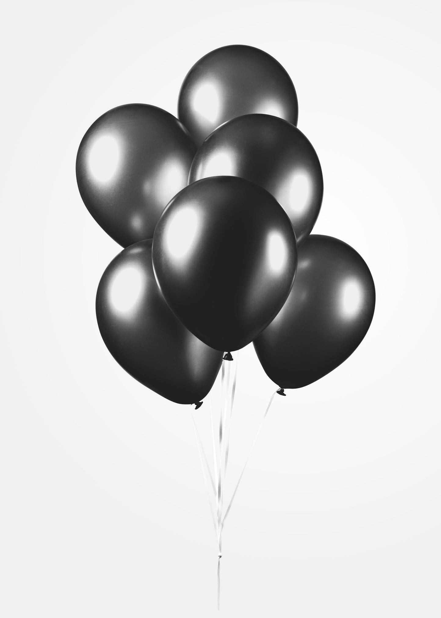 Ballonger, Metallic Black, 10 stk