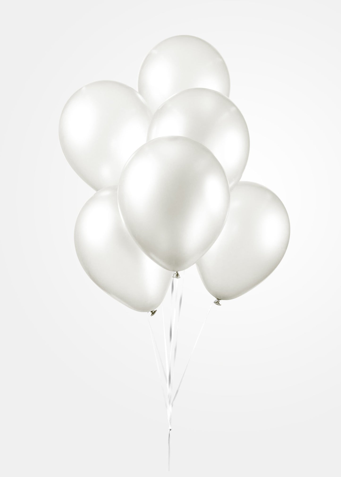 Ballonger, Pearl white, 10 stk