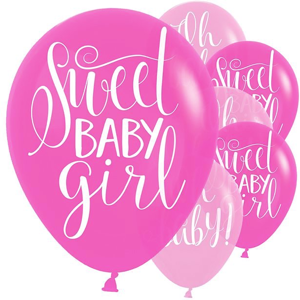 Ballonger, helium,Rosa , 6 stk