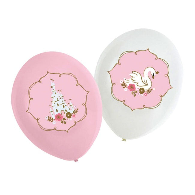 Ballonger, Hvit, Rosa , 6 stk