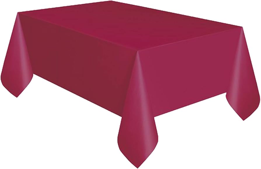 Burgunder, Bordduk, 137x274cm