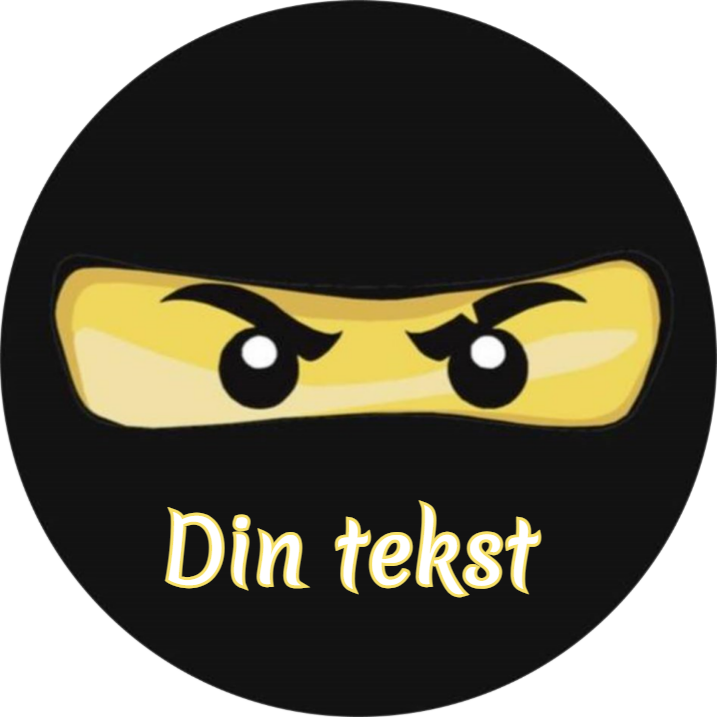 Svart ninja spiselig kakebilde
