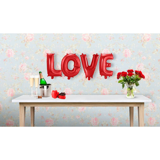 LOVE Folieballong, Love rød, 36cm