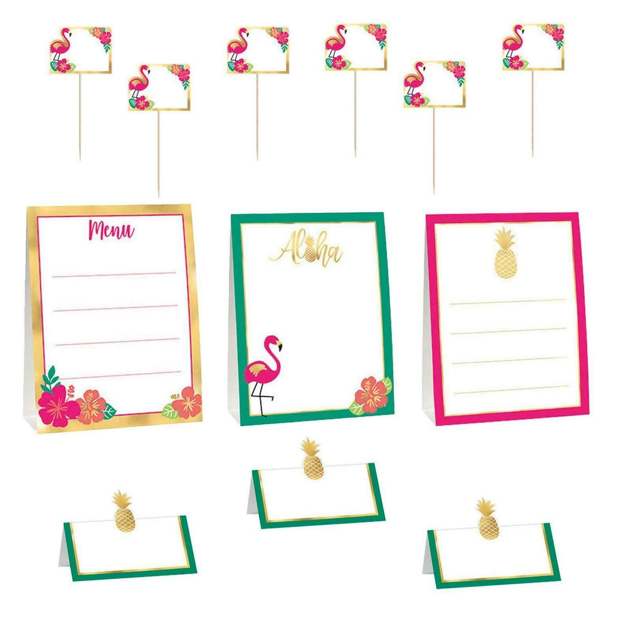 Flamingo Party Buffet Sett, Bord Dekorasjon