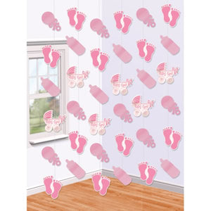 Babyshower Jente Dekorasjoner 6 stk