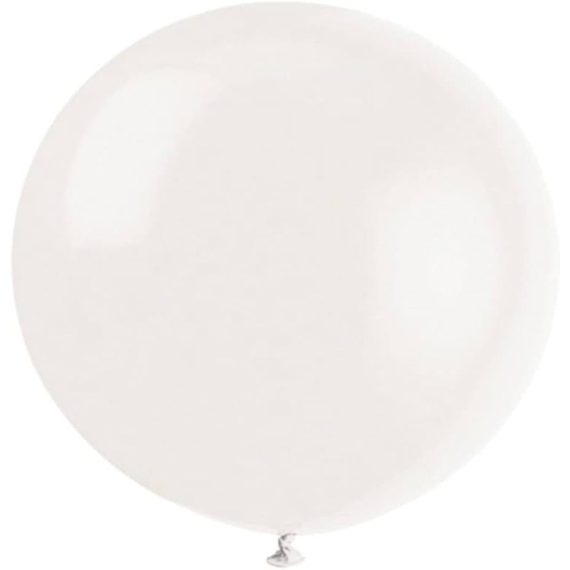 Super Mega Hvit Ballong, 6stk