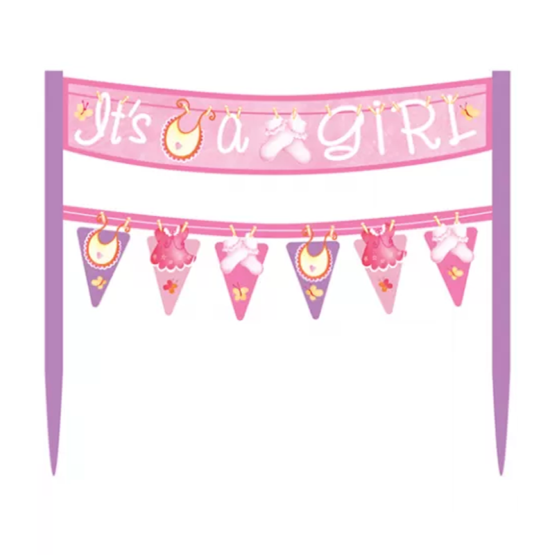 It's A Girl Kakedekorasjon, 25 cm