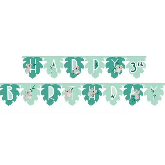 Koala Happy Birthday Banner, 3m