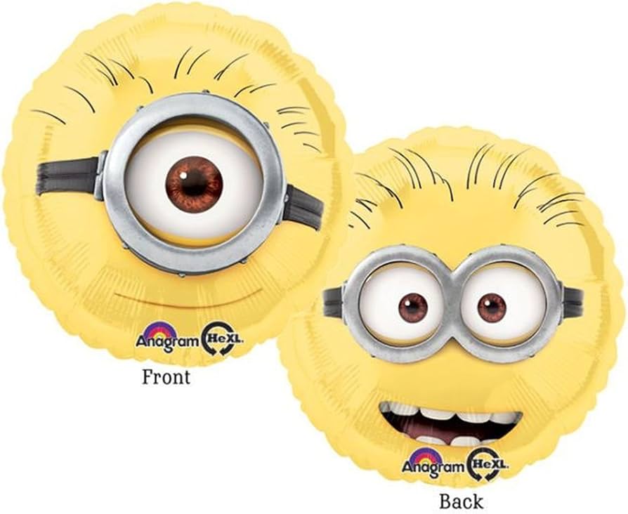 Minions, Folieballong Rund, 43 cm