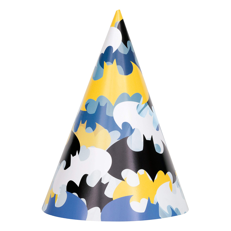 Batman Party Hatter, 8 stk