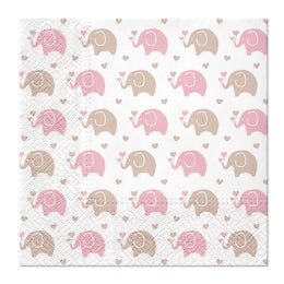 Baby Elefant Servietter, 20stk