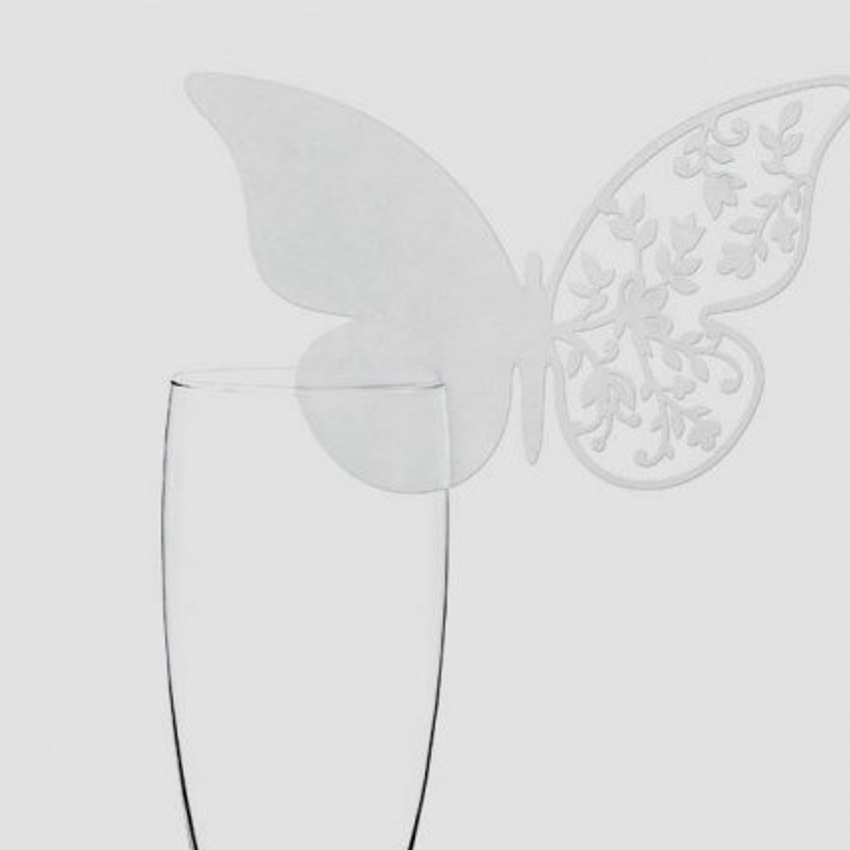 Bordkort for glass, Sommerfugl