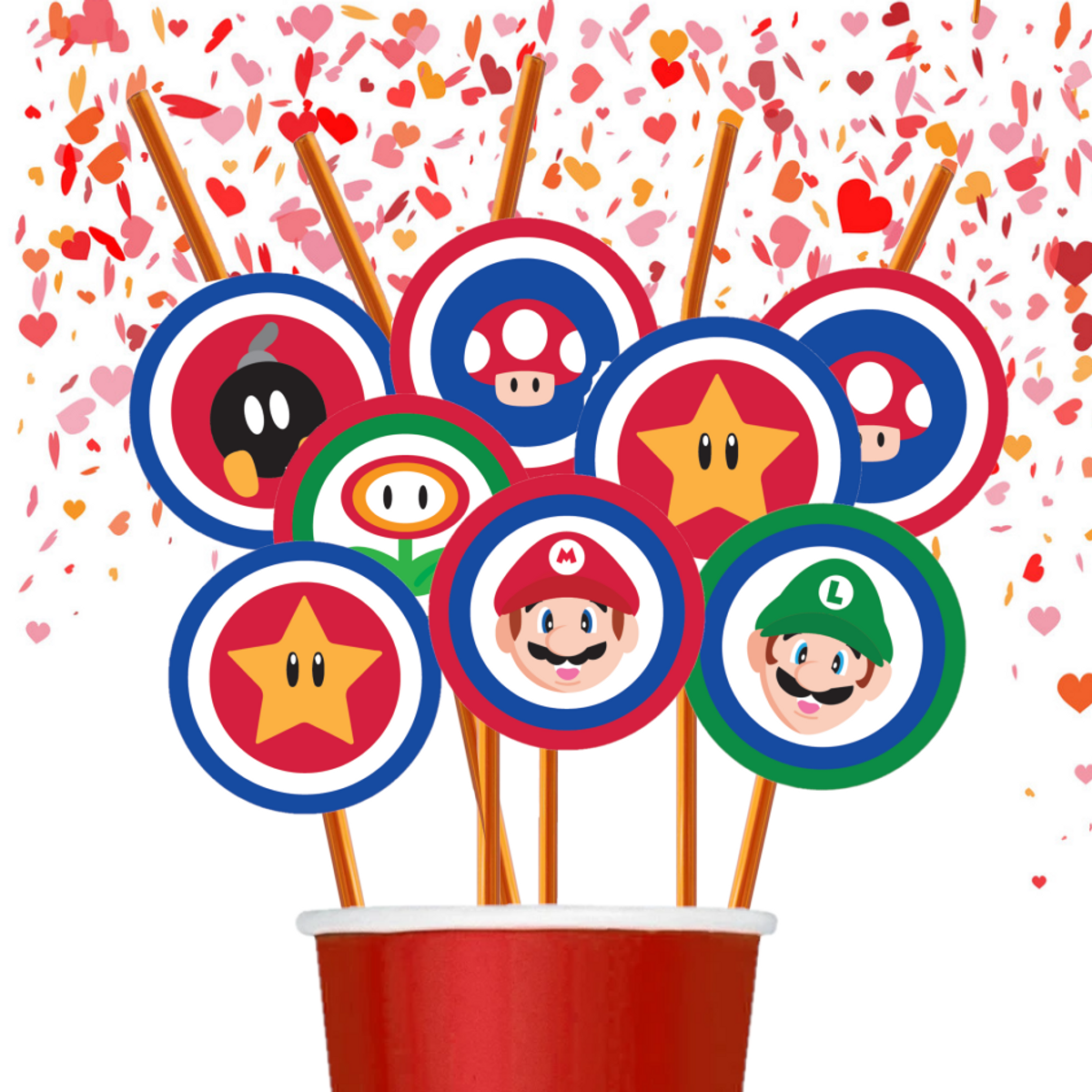 Mario, Sugerør, 8 stk