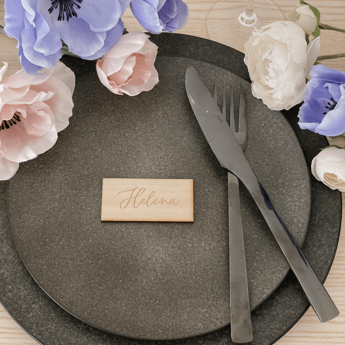 Bordkort, Rektangel 5 stk