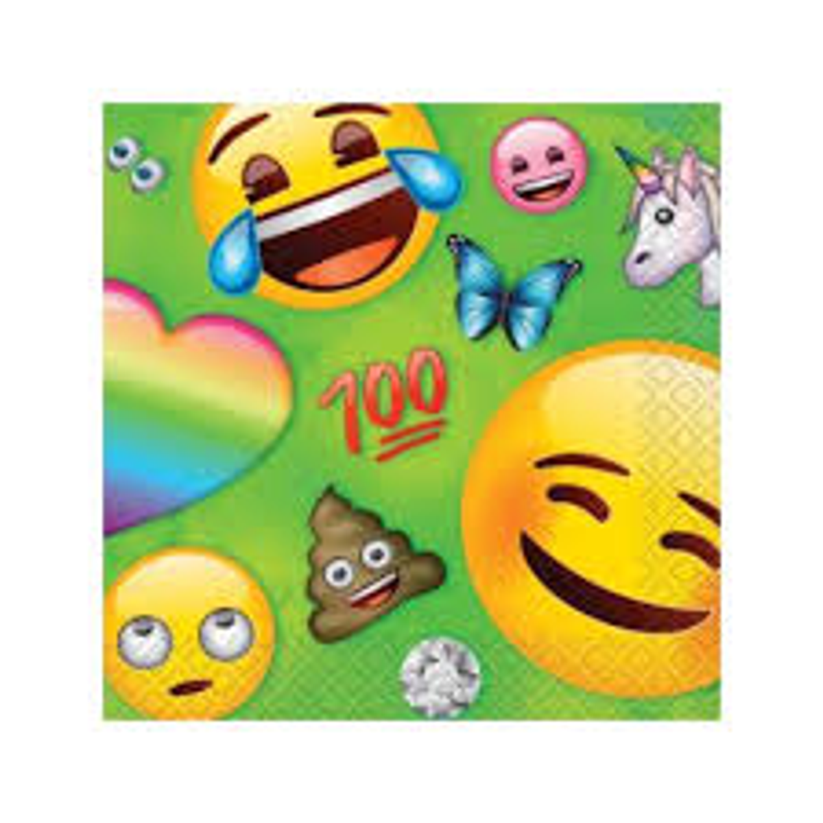 Emoji Rainbow Fun Cafeservietter