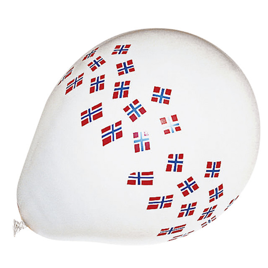 Norgesflagg Ballonger, 8 stk🎈