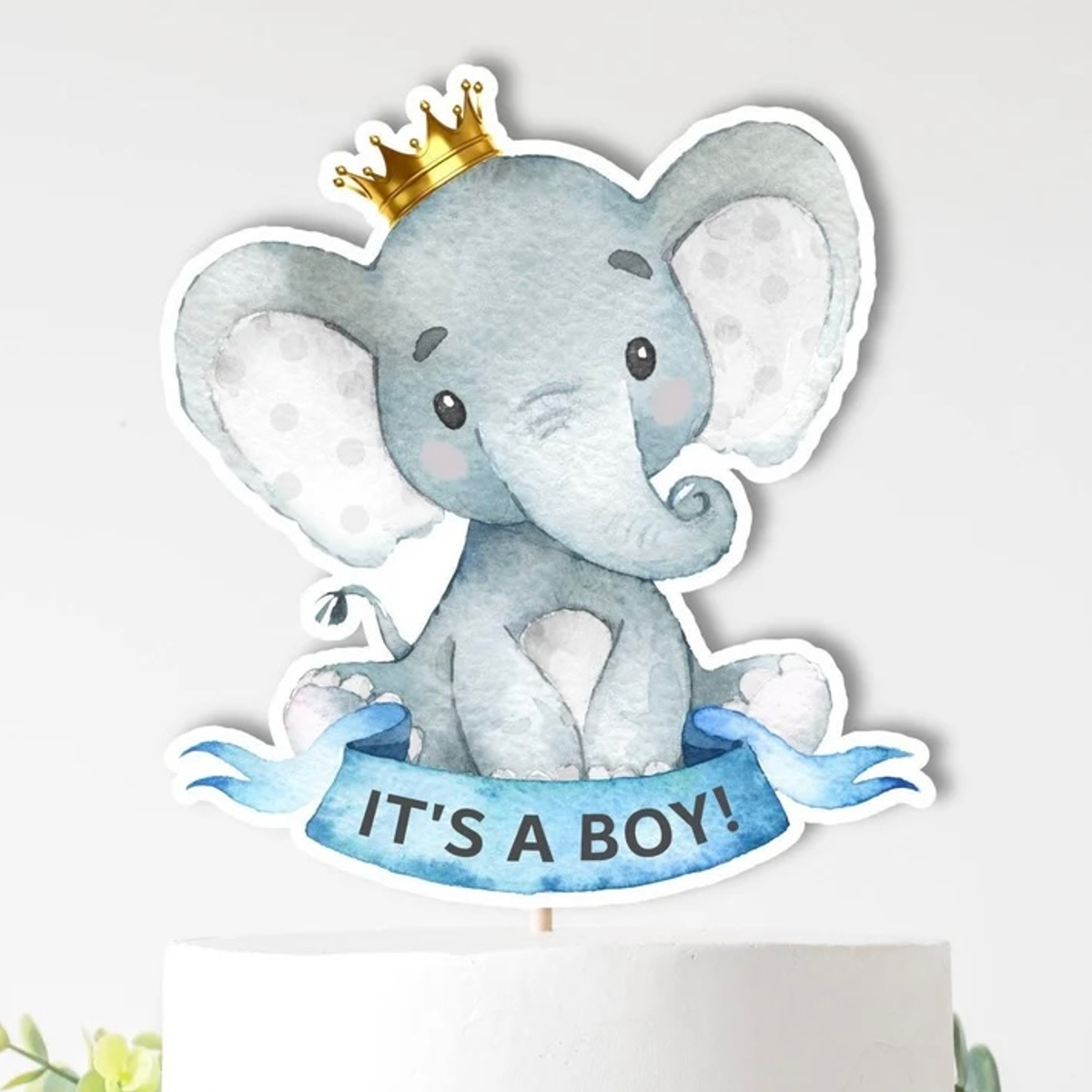 Its a boy, Elefant Kaketopper#1