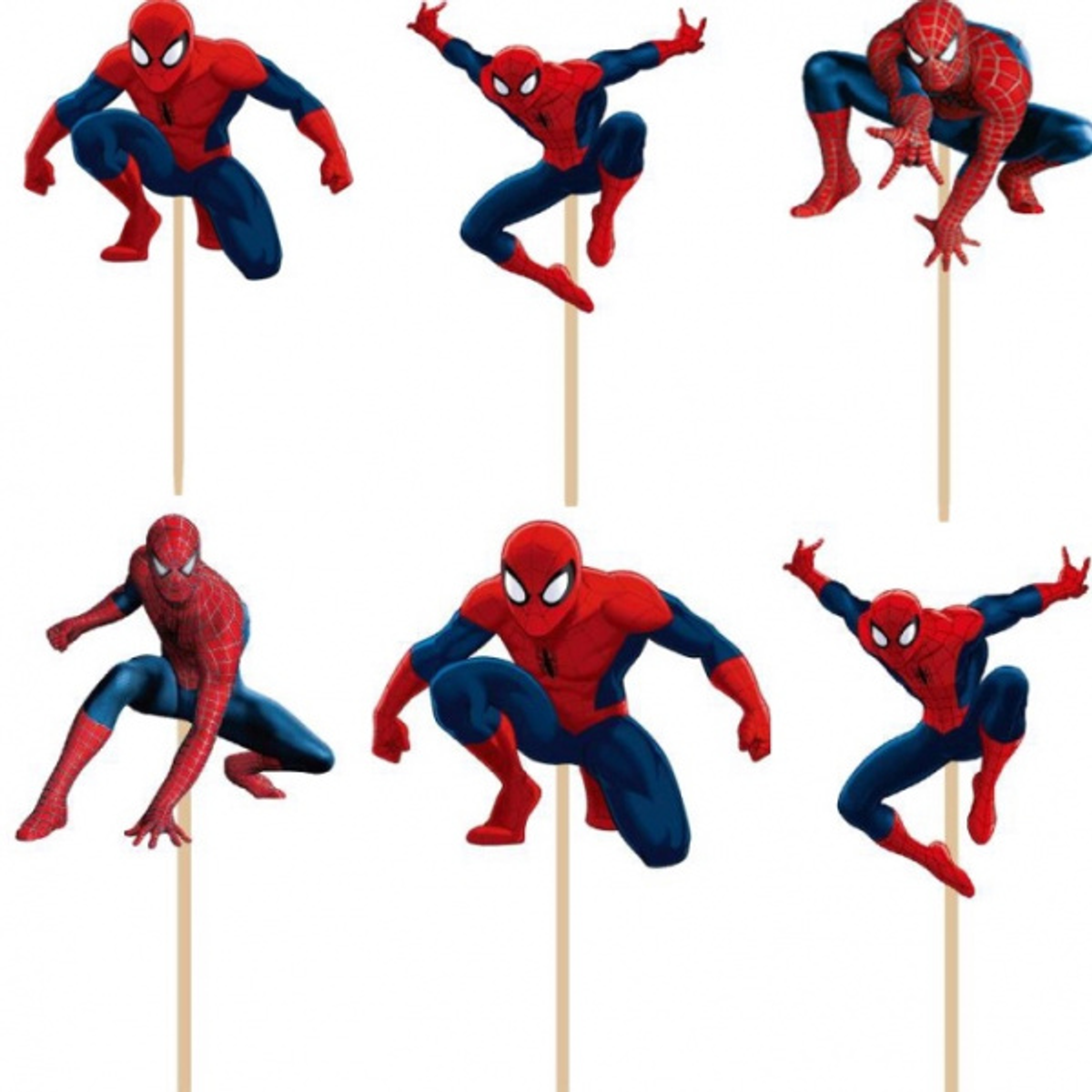 Spiderman Cupcake Toppers, 12 stk