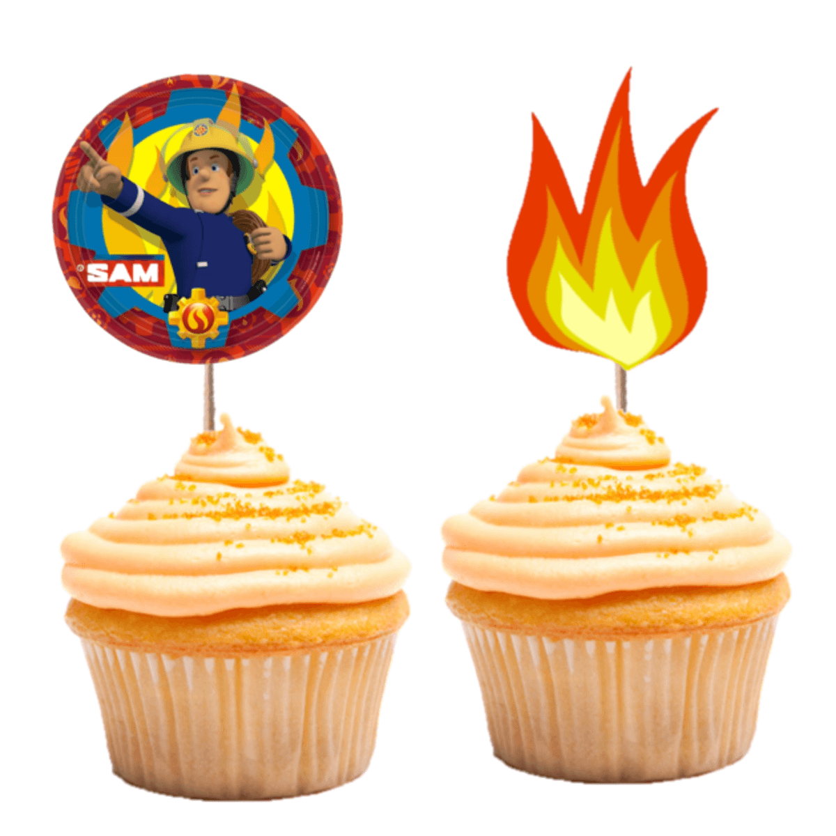 Brannmann Sam, Cupcaketoppers, 8stk