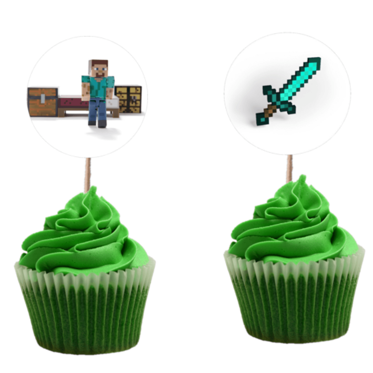 Pixel, Cupcaketoppere, 8 stk
