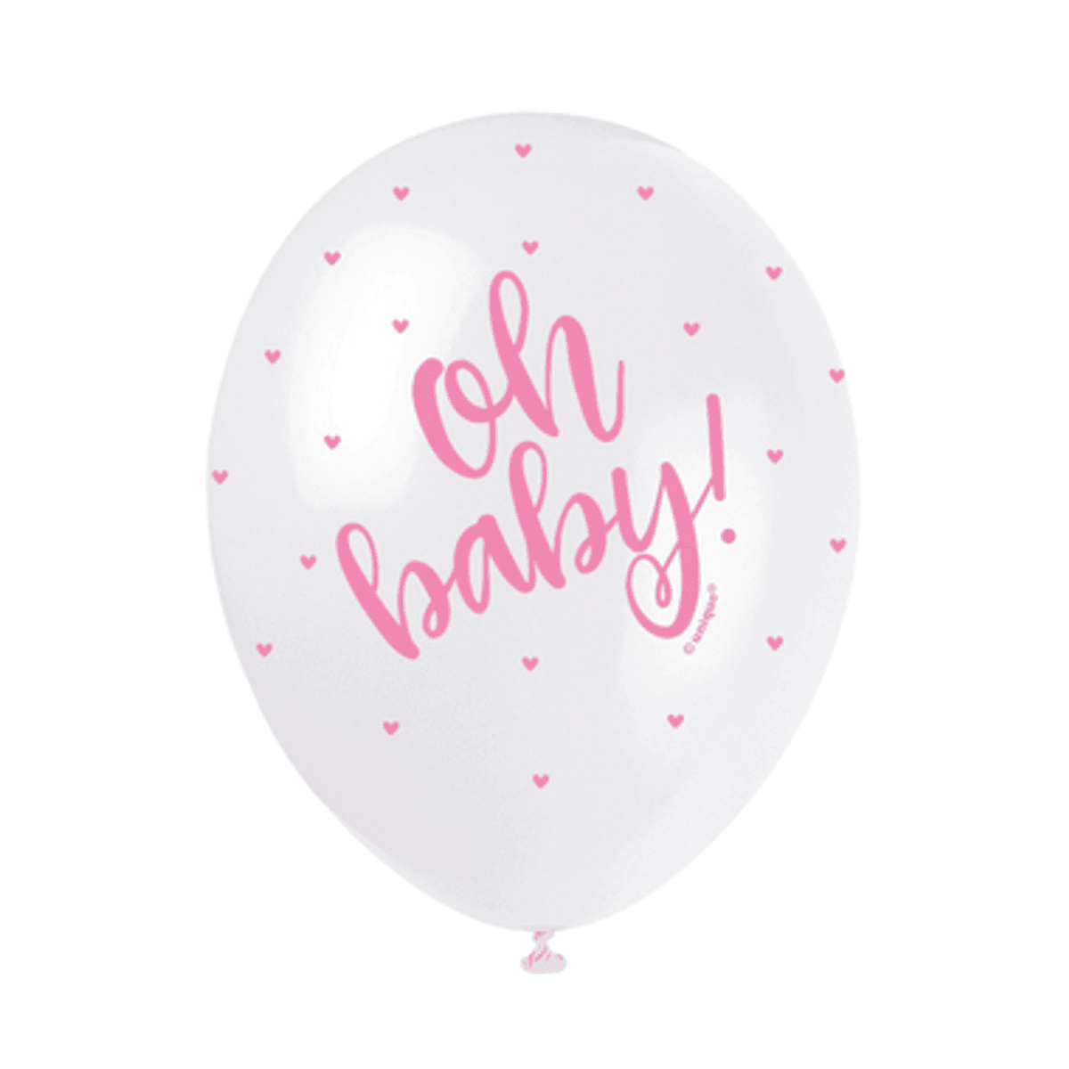"Oh Baby" Rosa, Ballong , 5 stk