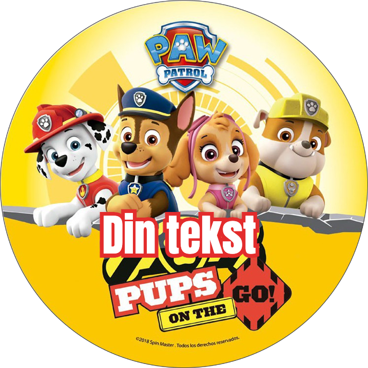 Paw patrol 7 spiselig kakebilde