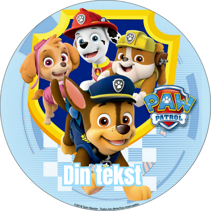Paw patrol 4 spiselig kakebilde