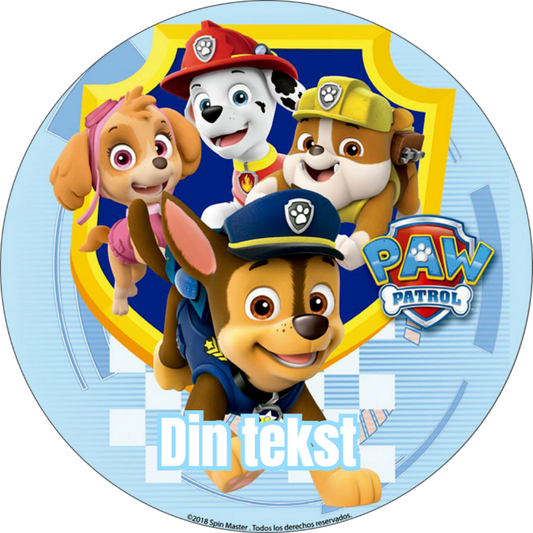 Paw patrol 4 spiselig kakebilde