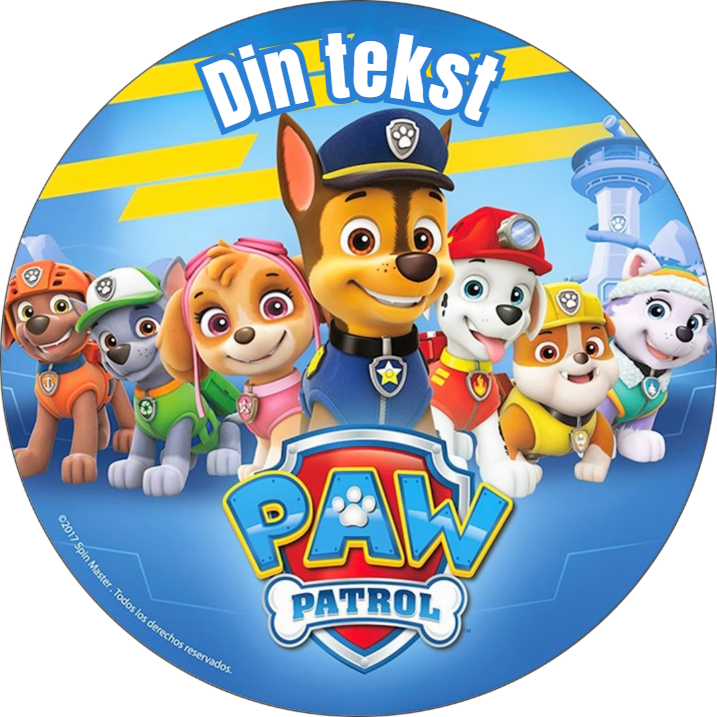 Paw patrol 3 spiselig kakebilde