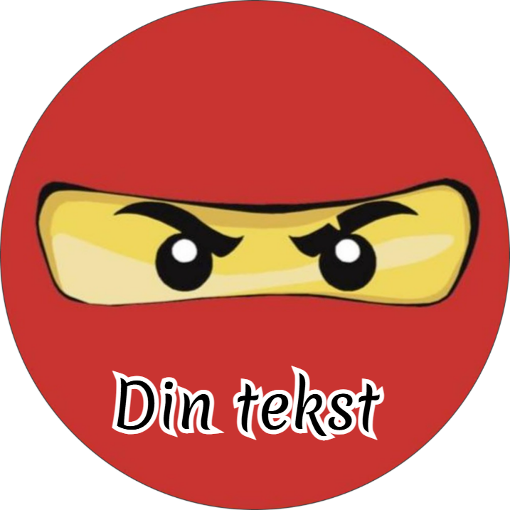 Rød ninja spiselig kakebilde