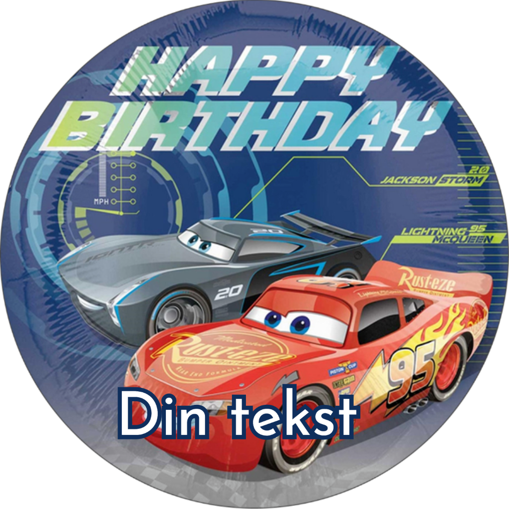 Biler 2 spiselig kakebilde