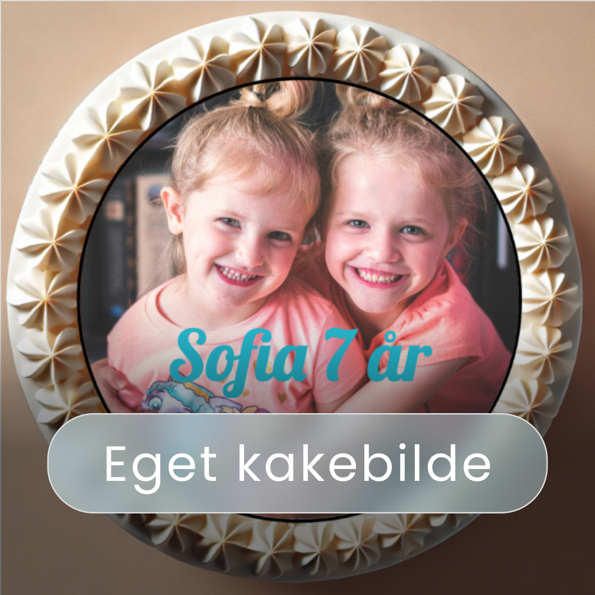 Eget Kakebilde Rund