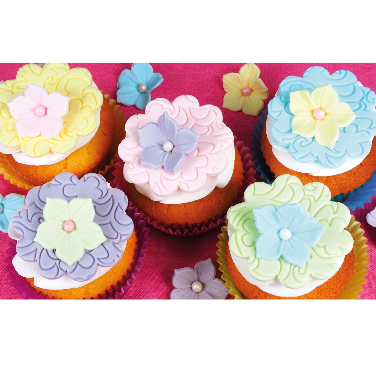 Fondant, Pastel Farger, 5x100 g