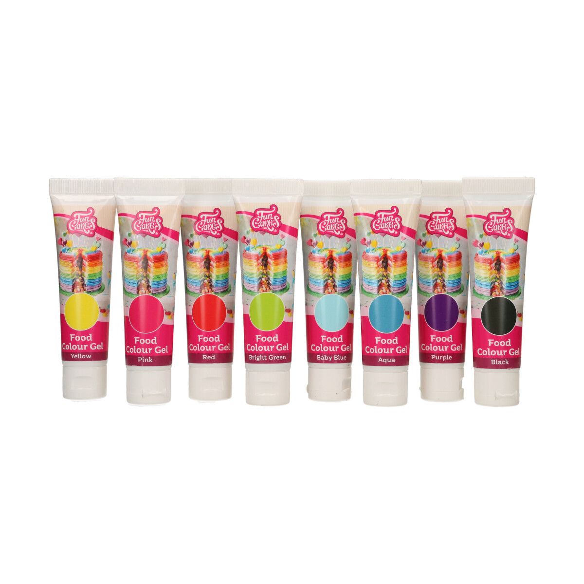Gel Konditorfarge, Set, 8 stk.