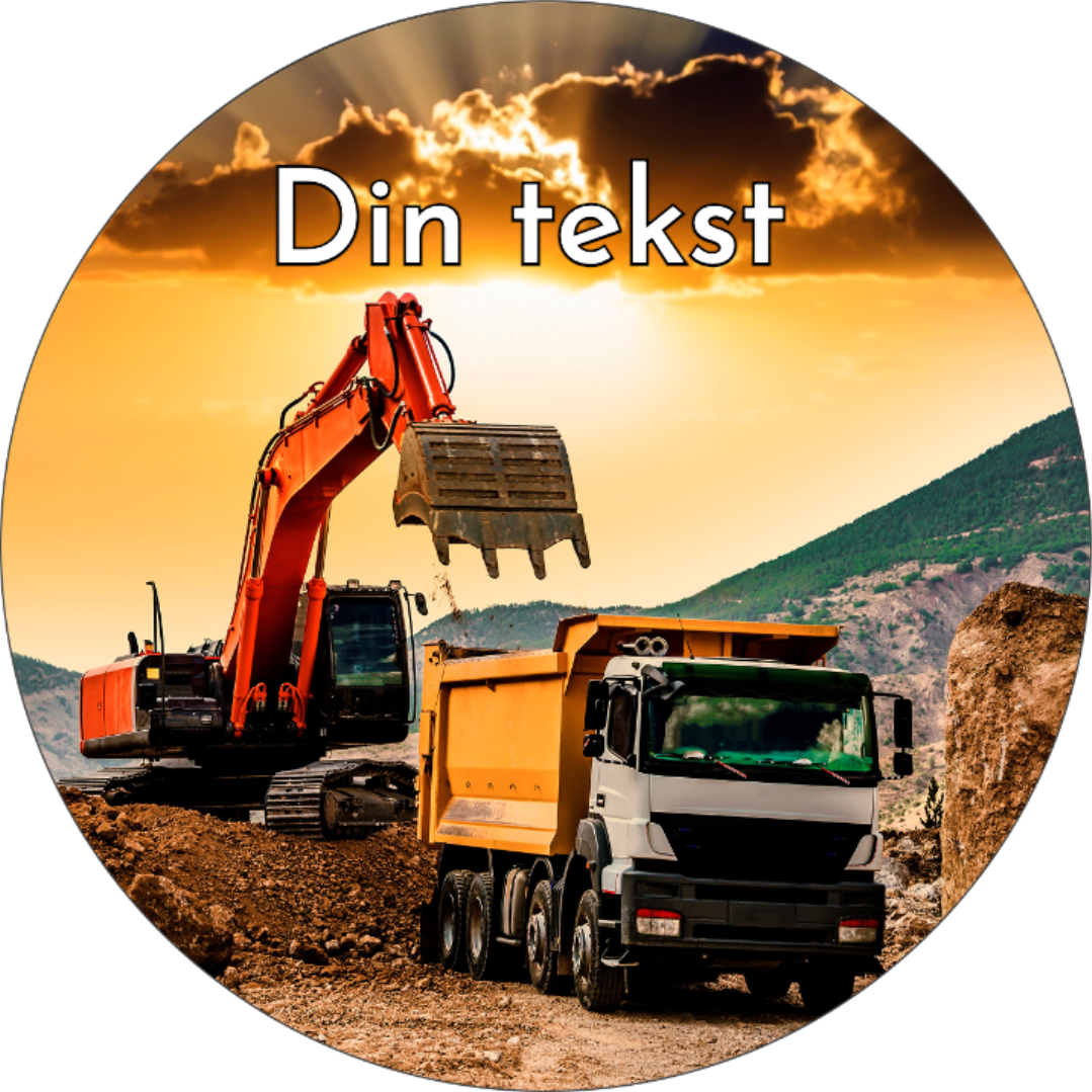 Store maskiner spiselig kakebilde