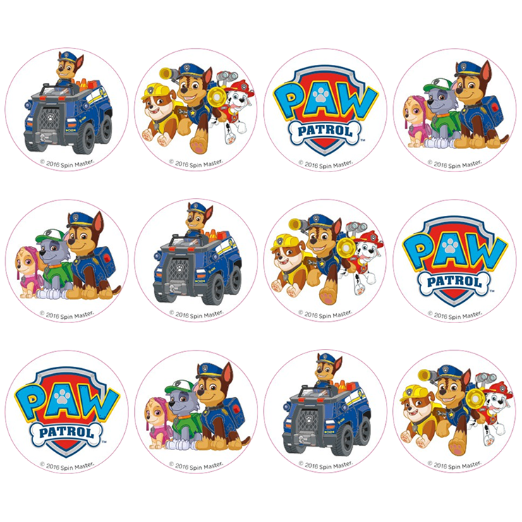 Paw Patrol, Muffinsbilder 12 stk