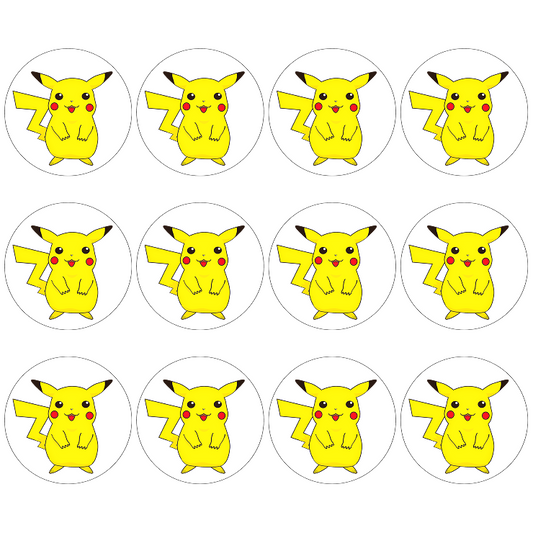 Pikachu, Muffinsbilder 12 stk